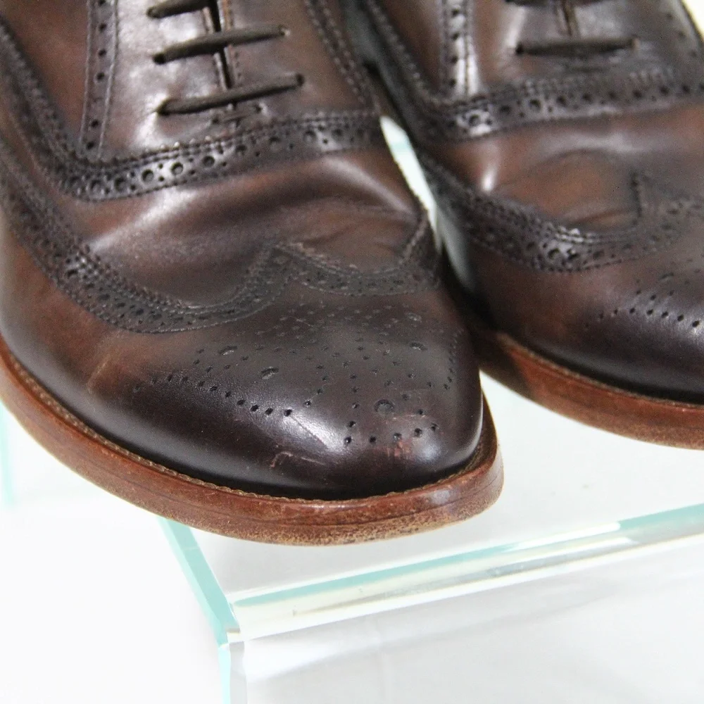 Antonio Maurizi Wingtip Oxford Work Men Dress Shoe Brogue Leather Eu 41 Italy